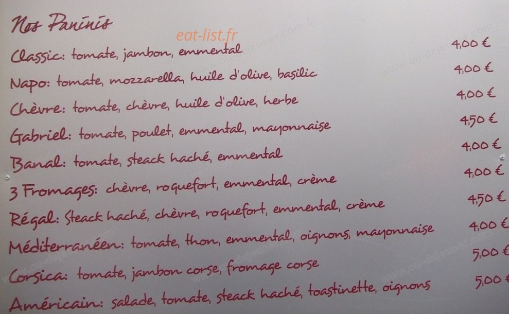 Le Petit Régal — carte page 2