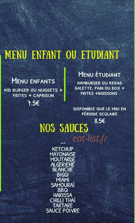 Le snack king — carte page 5