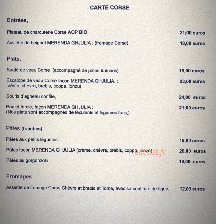 Merenda Ghjulia — carte page 2