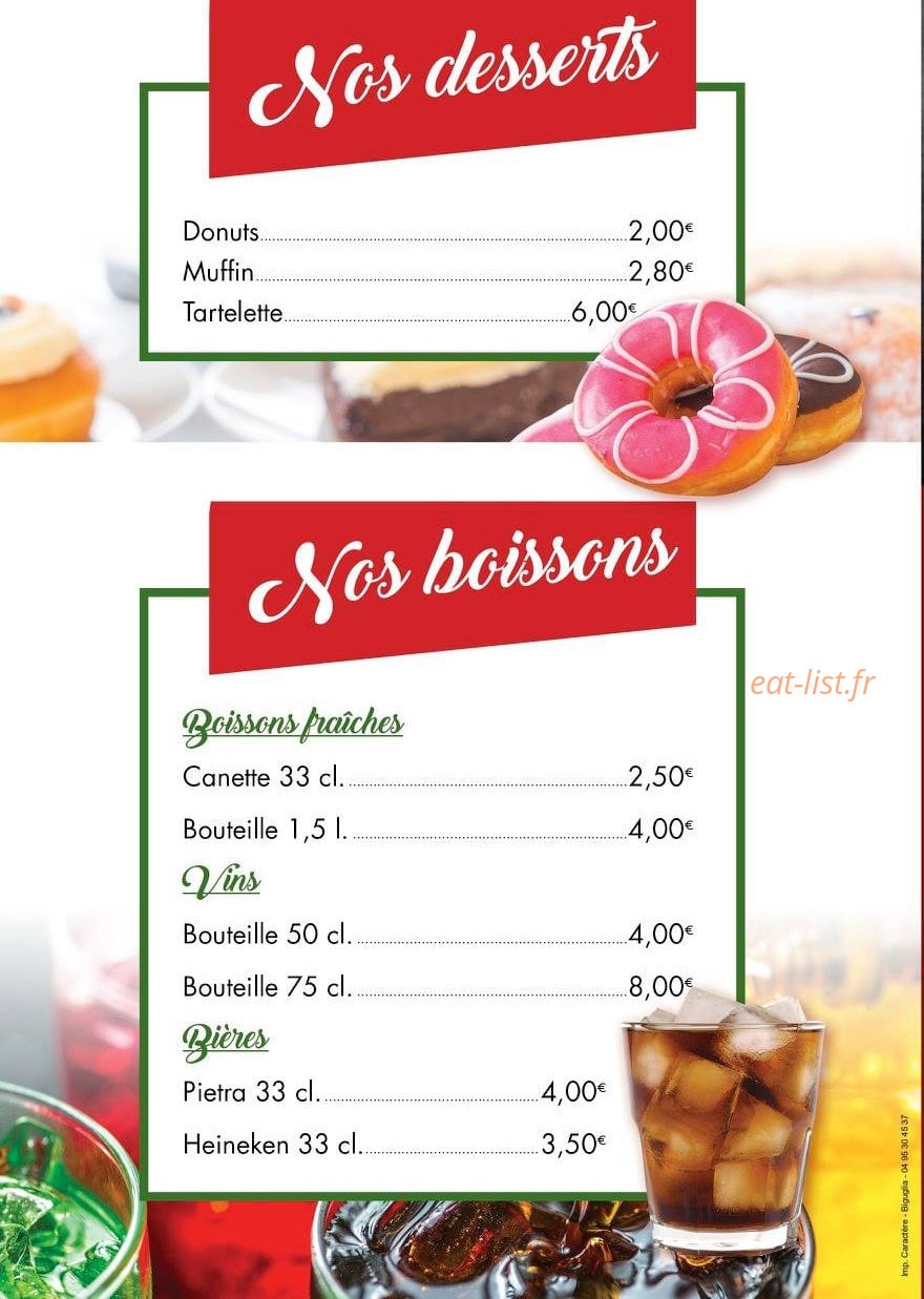 Pizza de la Gare — carte page 4