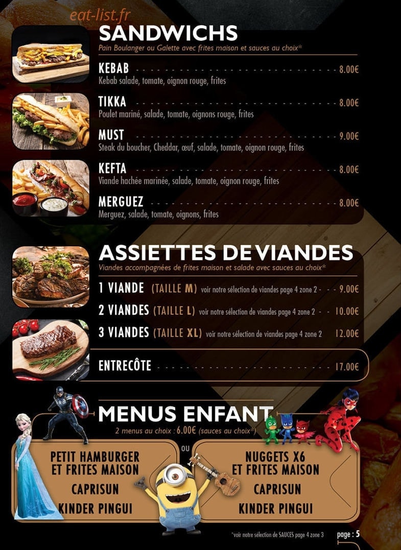 Street food — carte page 5