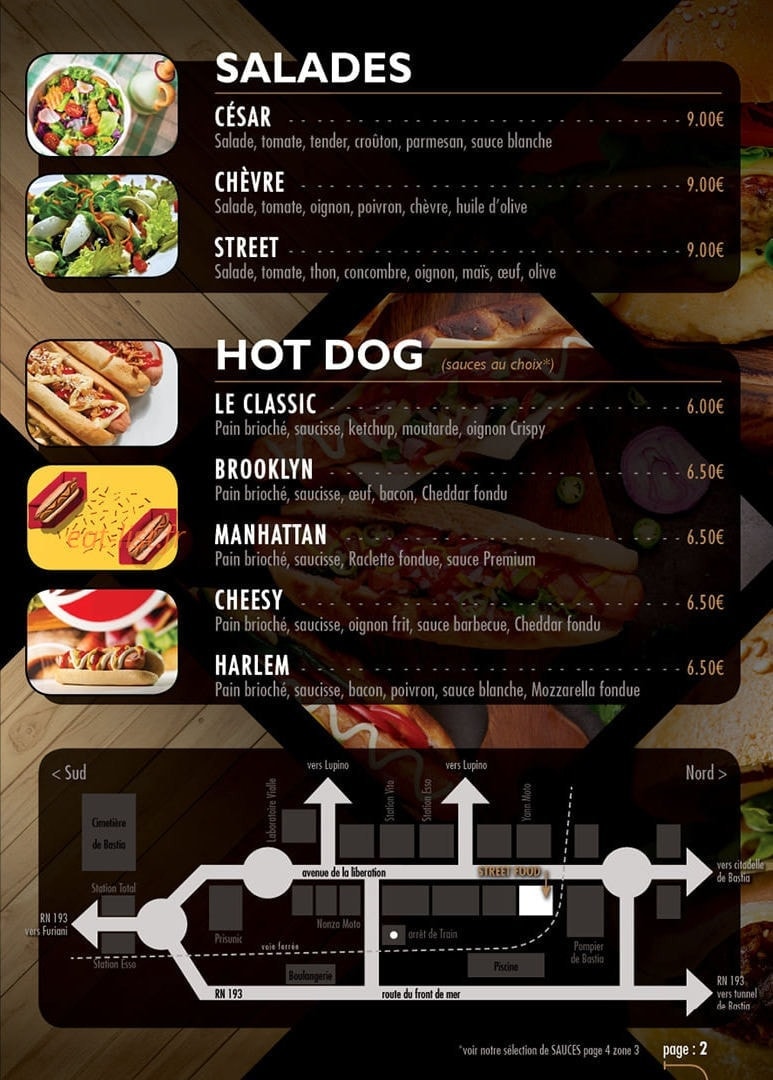 Street food — carte page 2