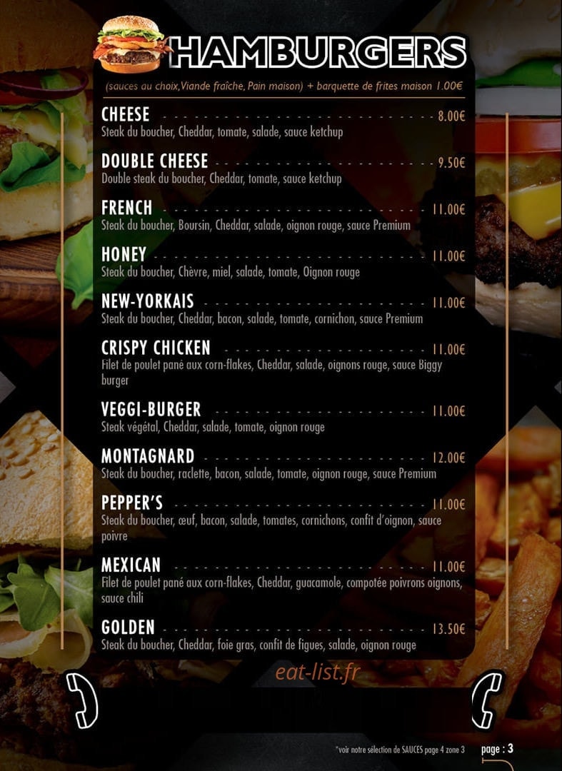 Street food — carte page 3