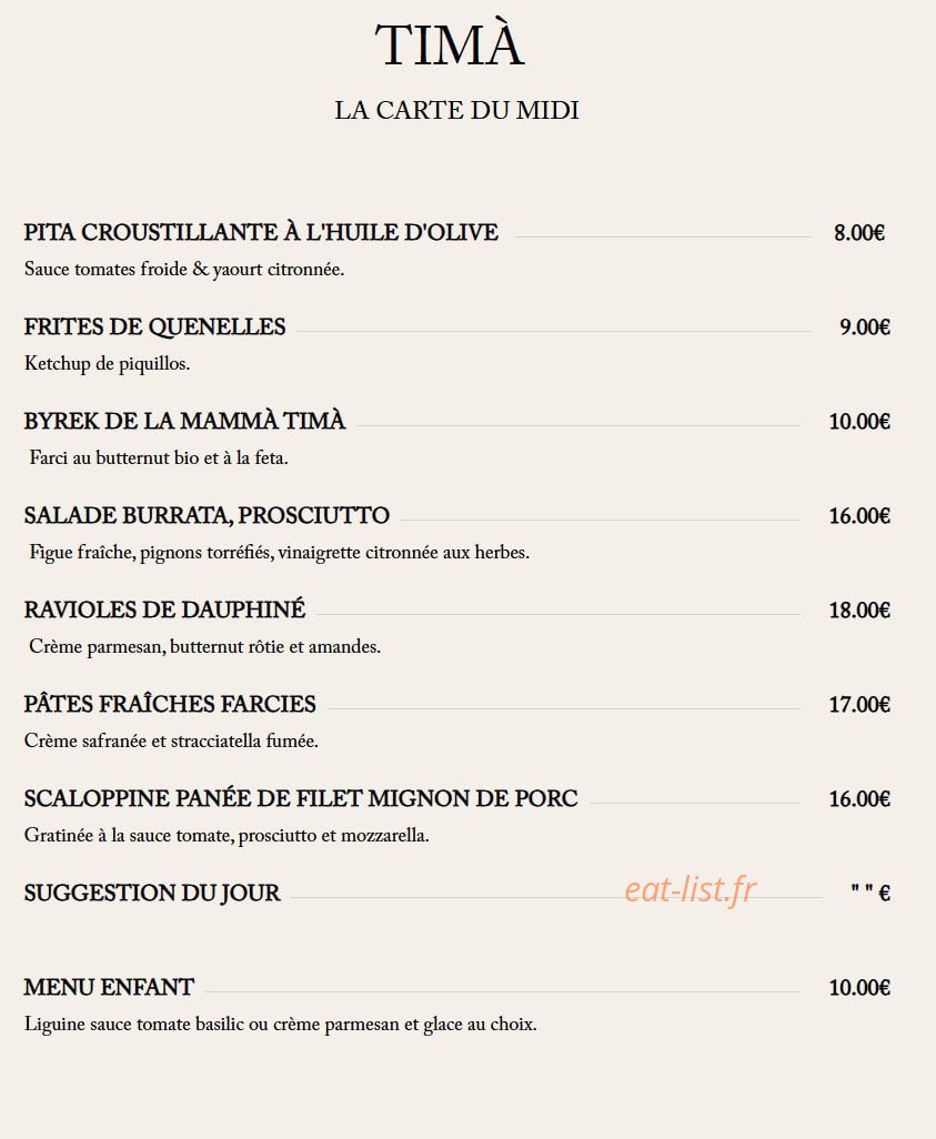 Timà Bastia — carte page 1