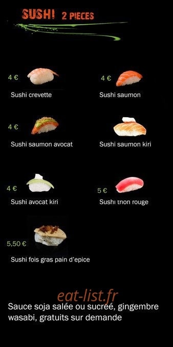 Mikayosushi — carte page 2