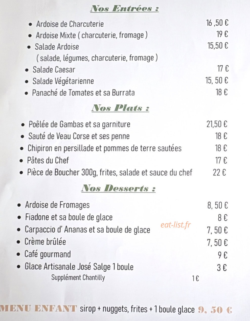 A l’ardoise — carte page 1