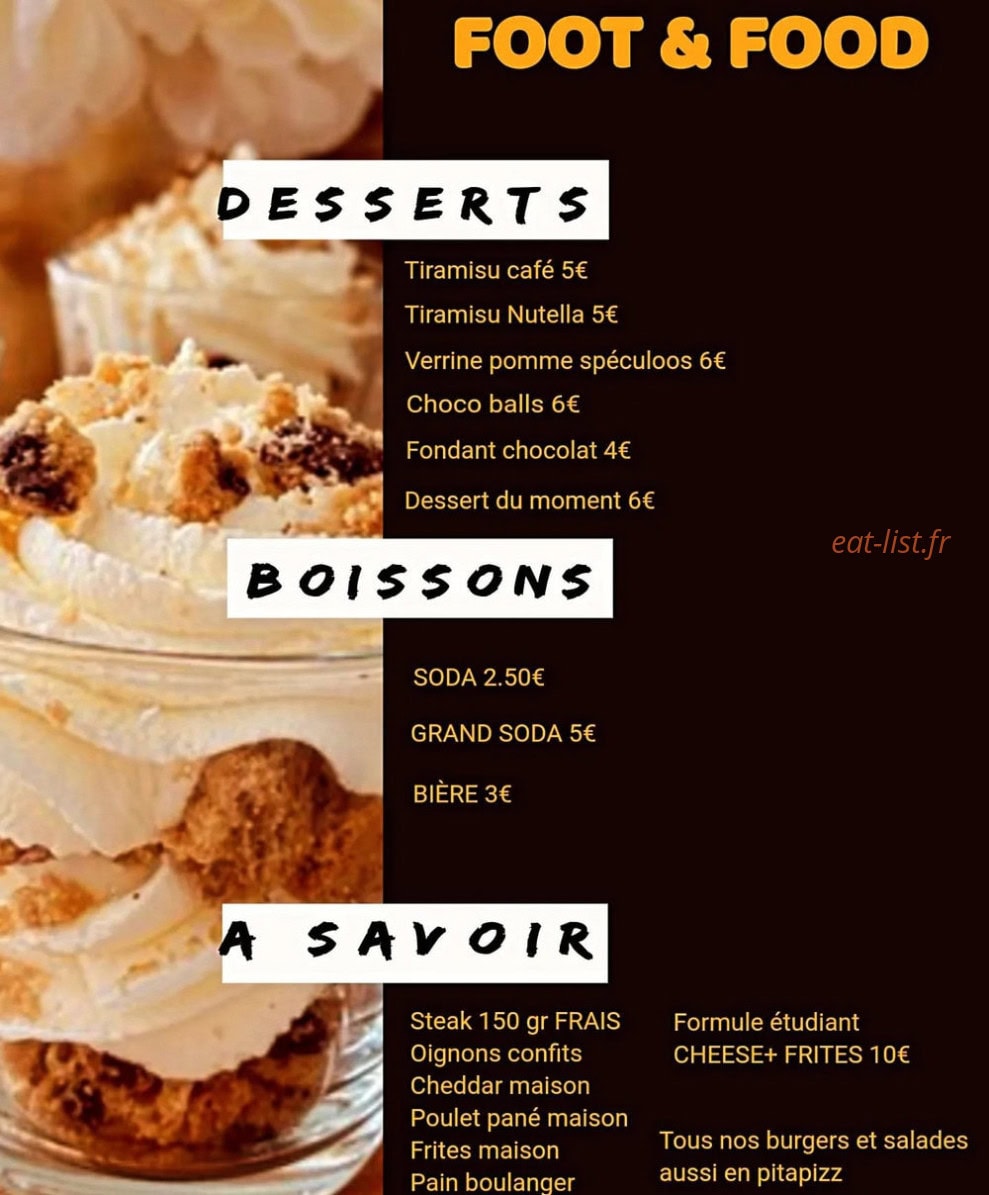 Foot and Food — carte page 3