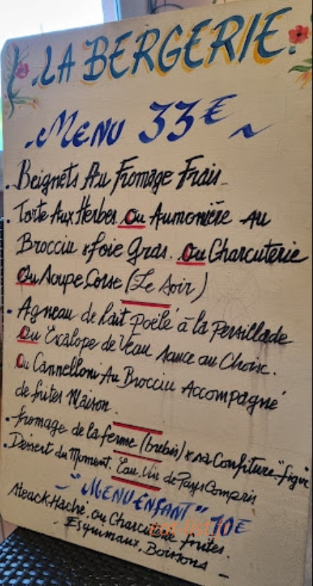 La Bergerie — carte page 1