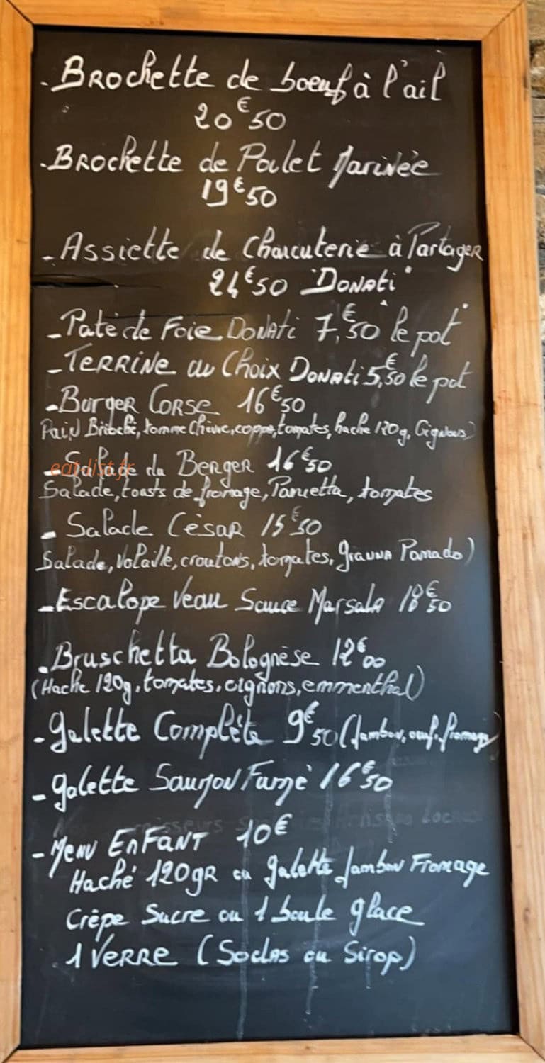 La Table de Querciu — carte page 1