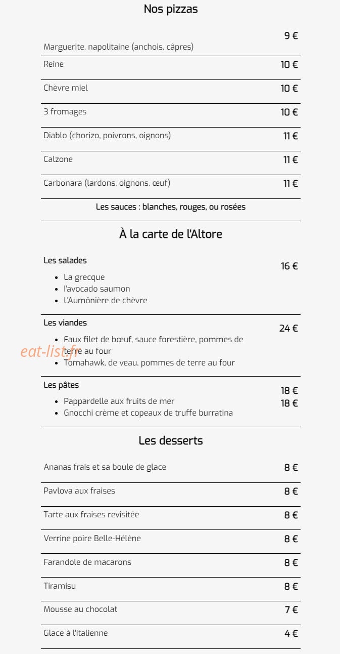 L'Altore — carte page 1