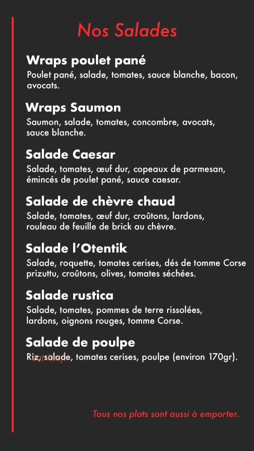 L'Otentik — carte page 2