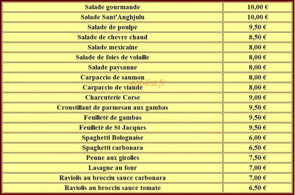 Pizza 2000 — carte page 2