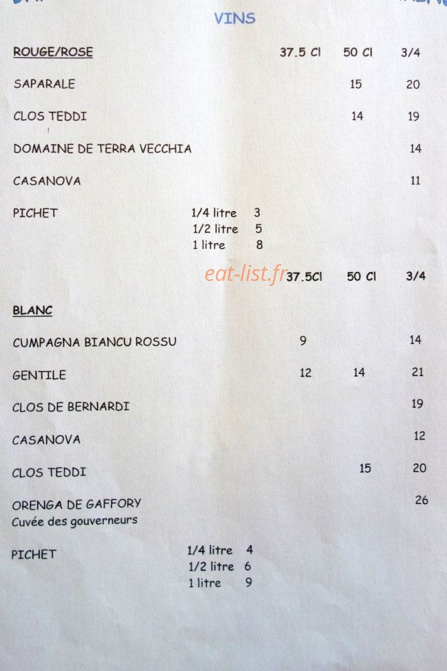 Pizzeria de la Marine — carte page 6
