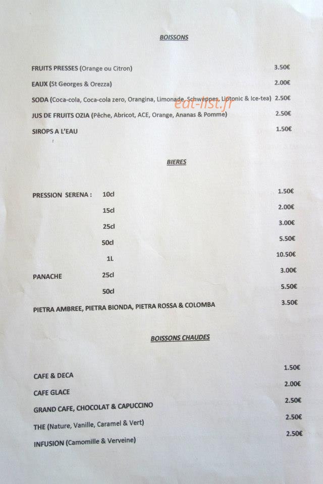 Pizzeria de la Marine — carte page 8