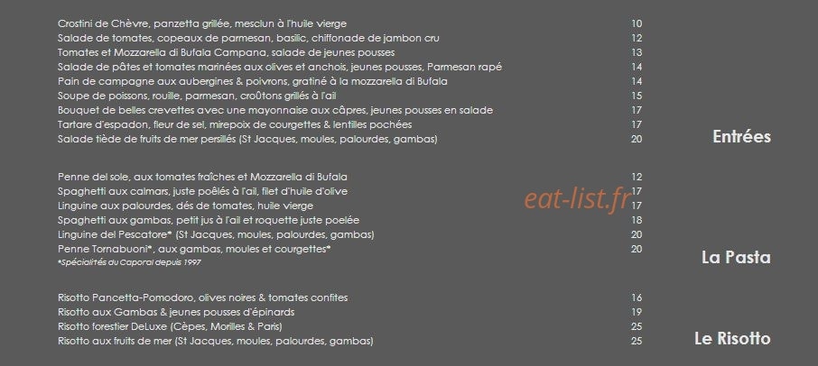 Le Petit Caporal — carte page 1
