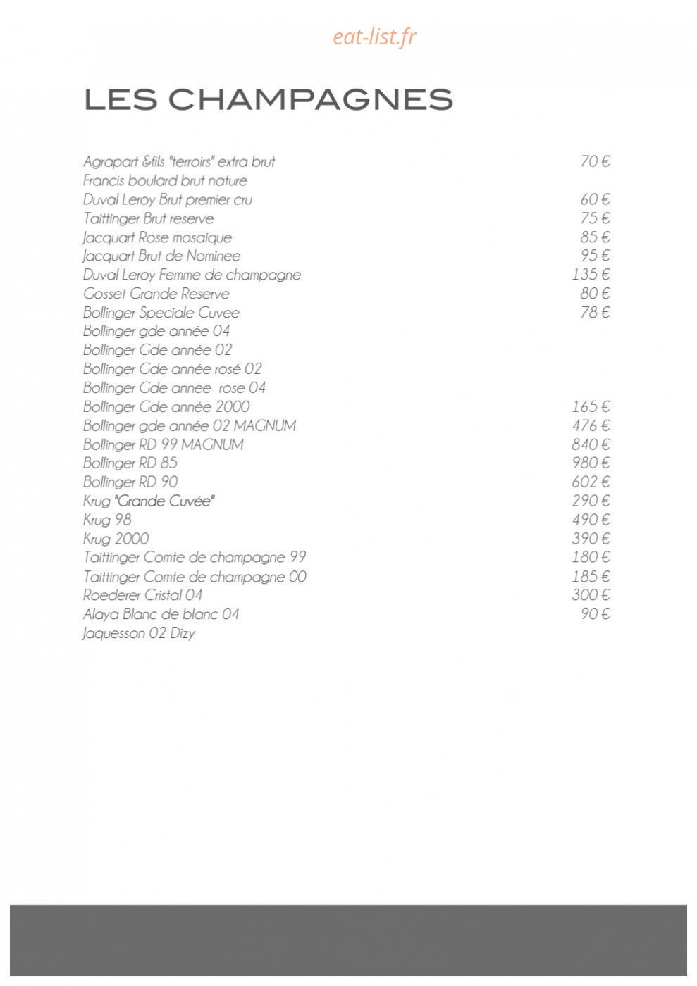 Restaurant La Gaffe — carte page 24