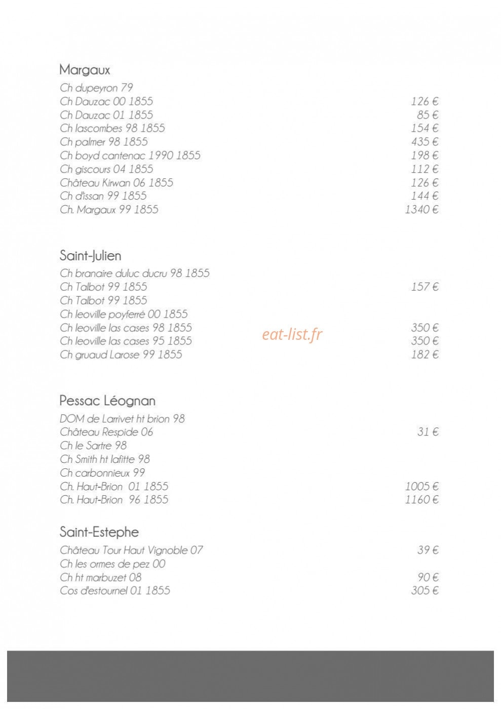 Restaurant La Gaffe — carte page 22