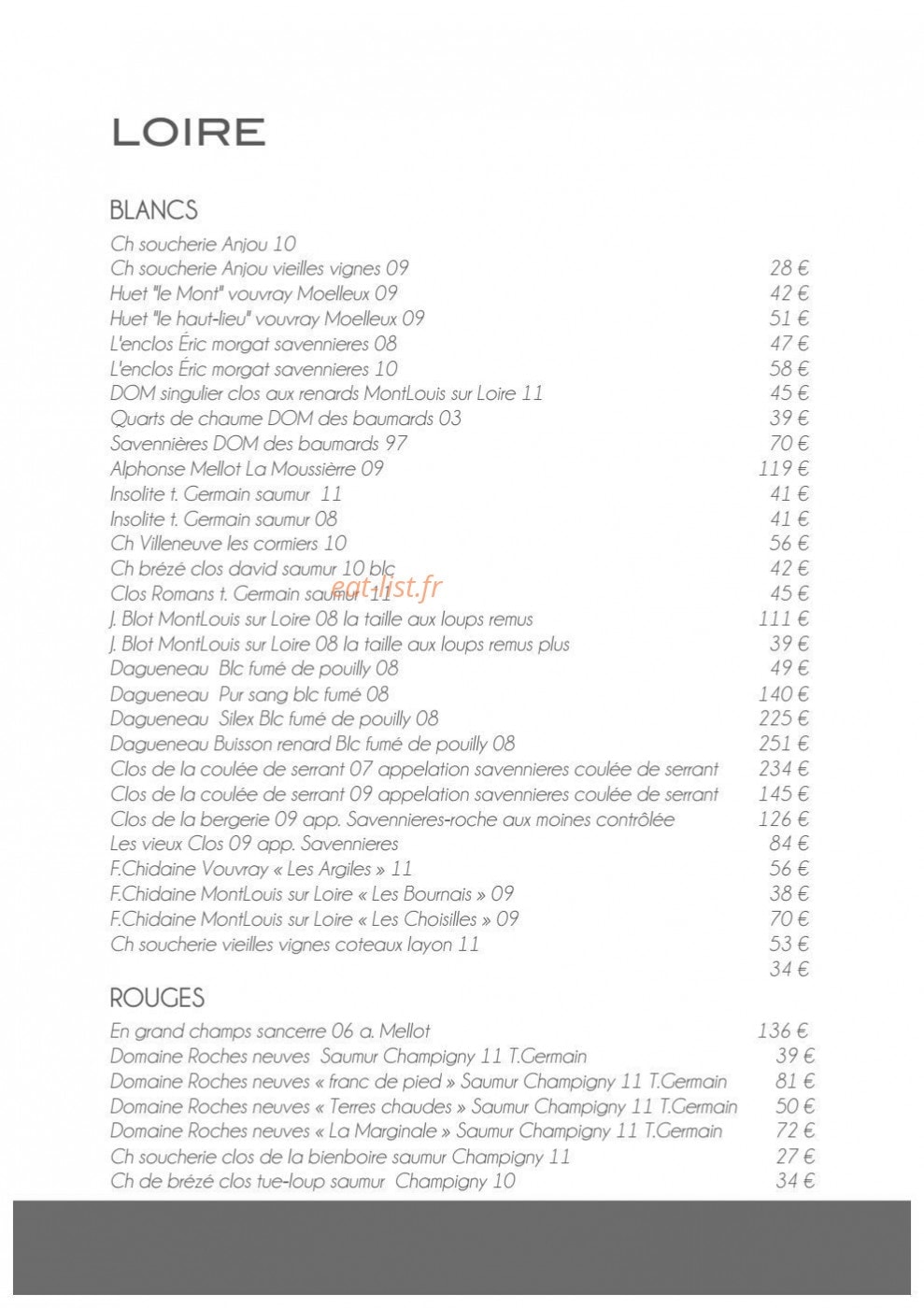Restaurant La Gaffe — carte page 17