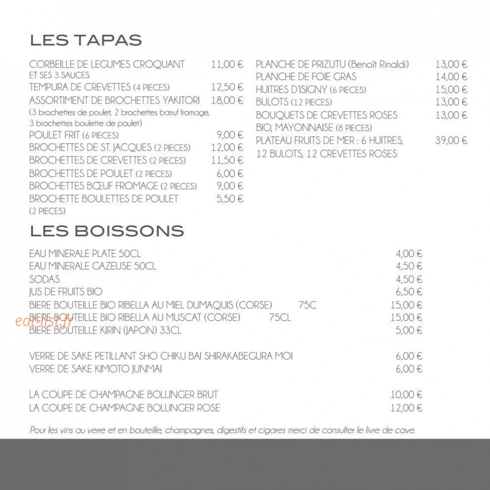 Restaurant La Gaffe — carte page 12