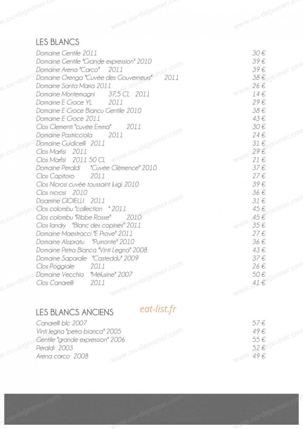 Restaurant La Gaffe — carte page 14