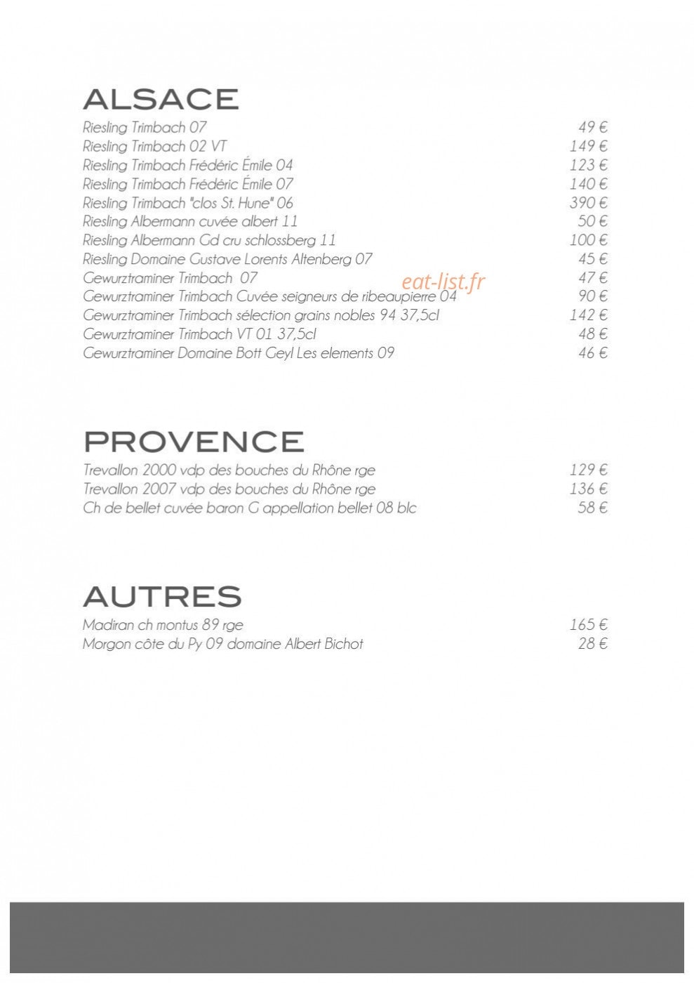 Restaurant La Gaffe — carte page 16
