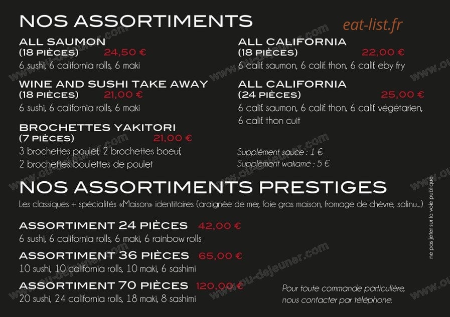 Restaurant La Gaffe — carte page 25