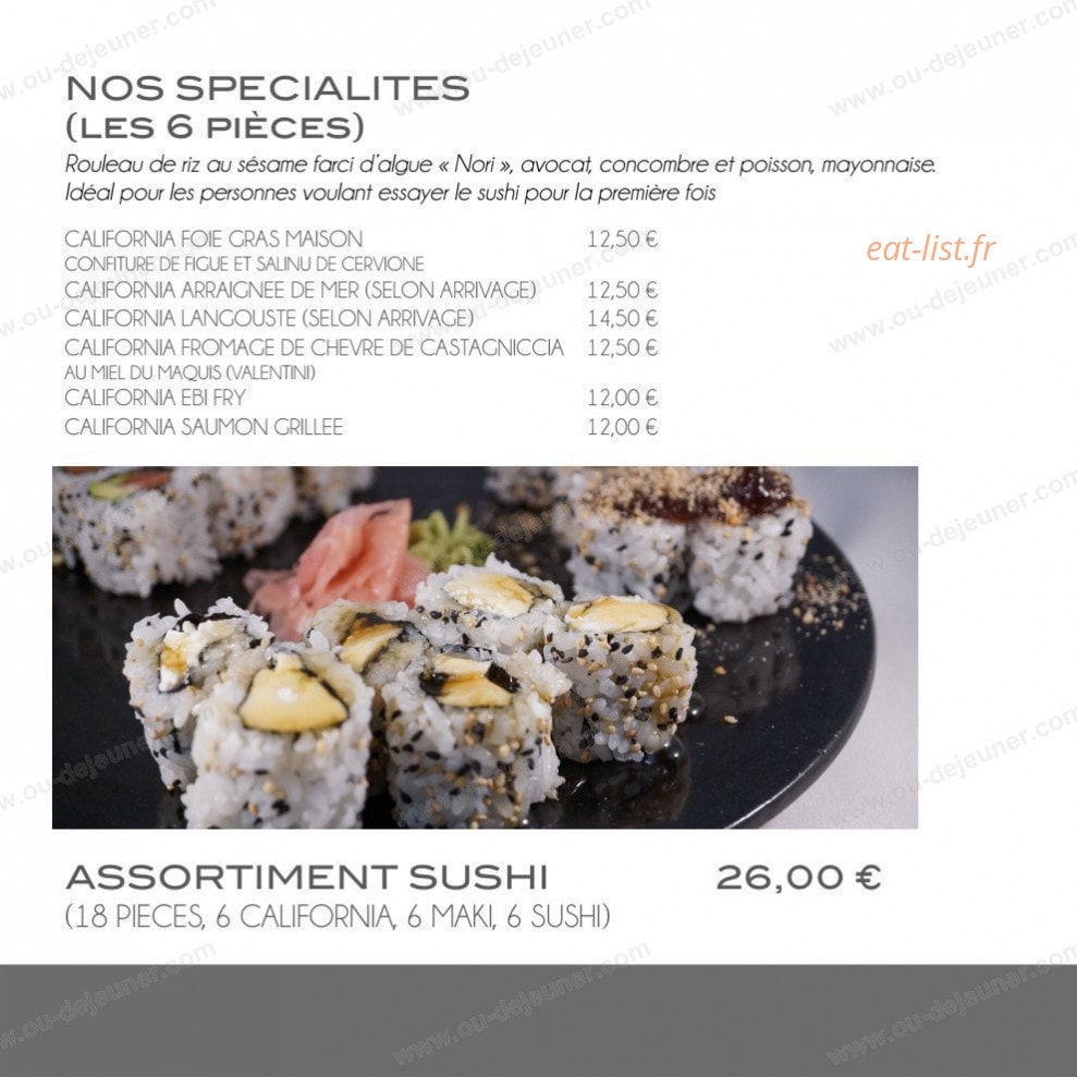 Restaurant La Gaffe — carte page 11