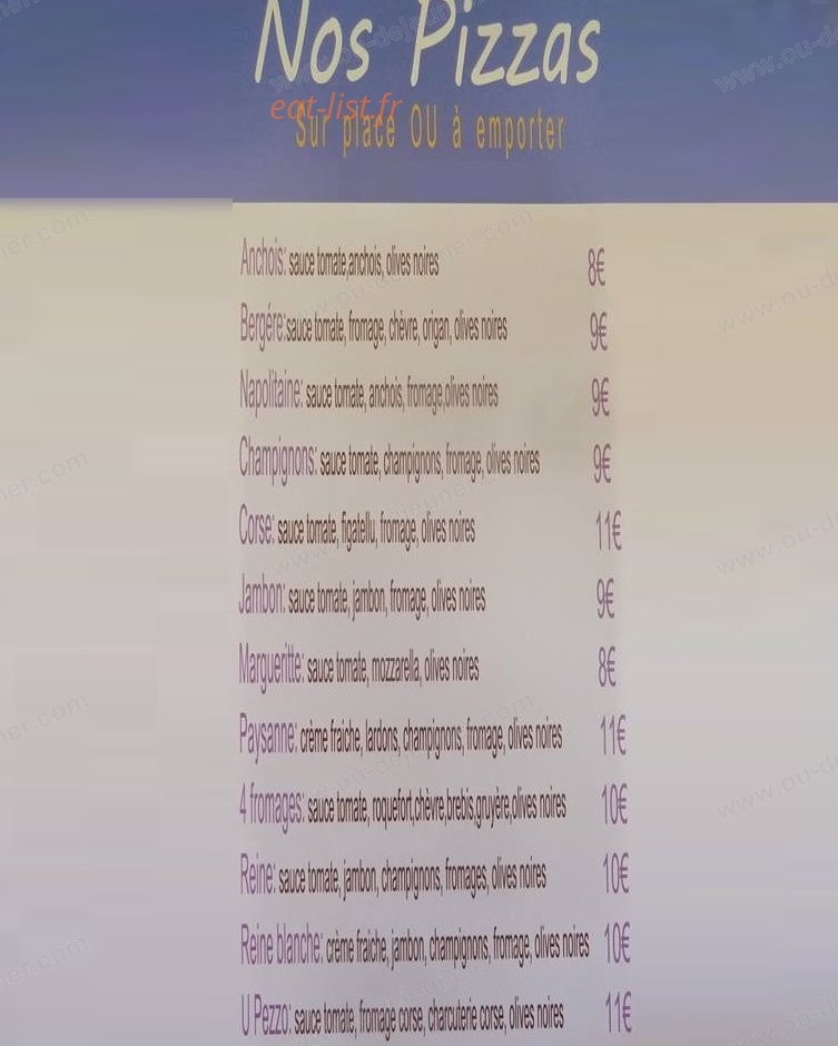 U Pezzo — carte page 1