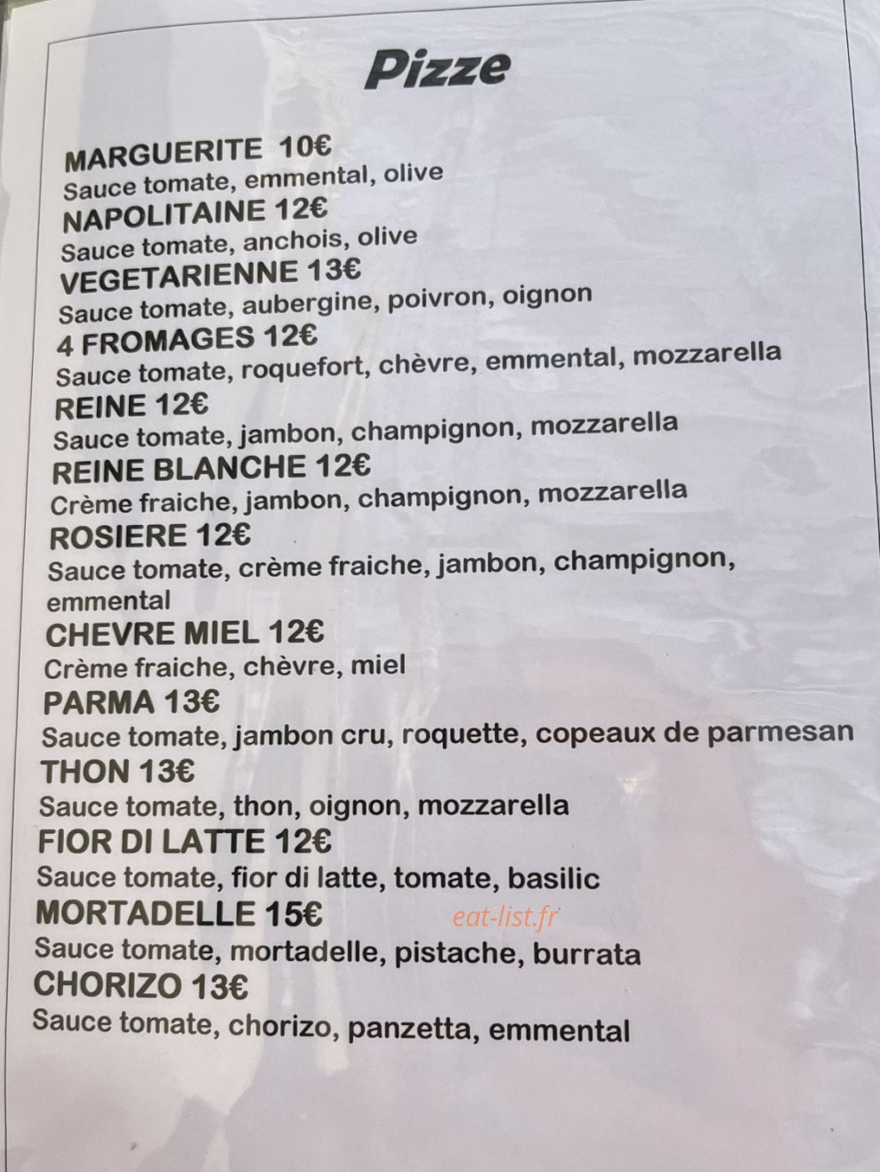 L'Osteria chez Batti — carte page 2