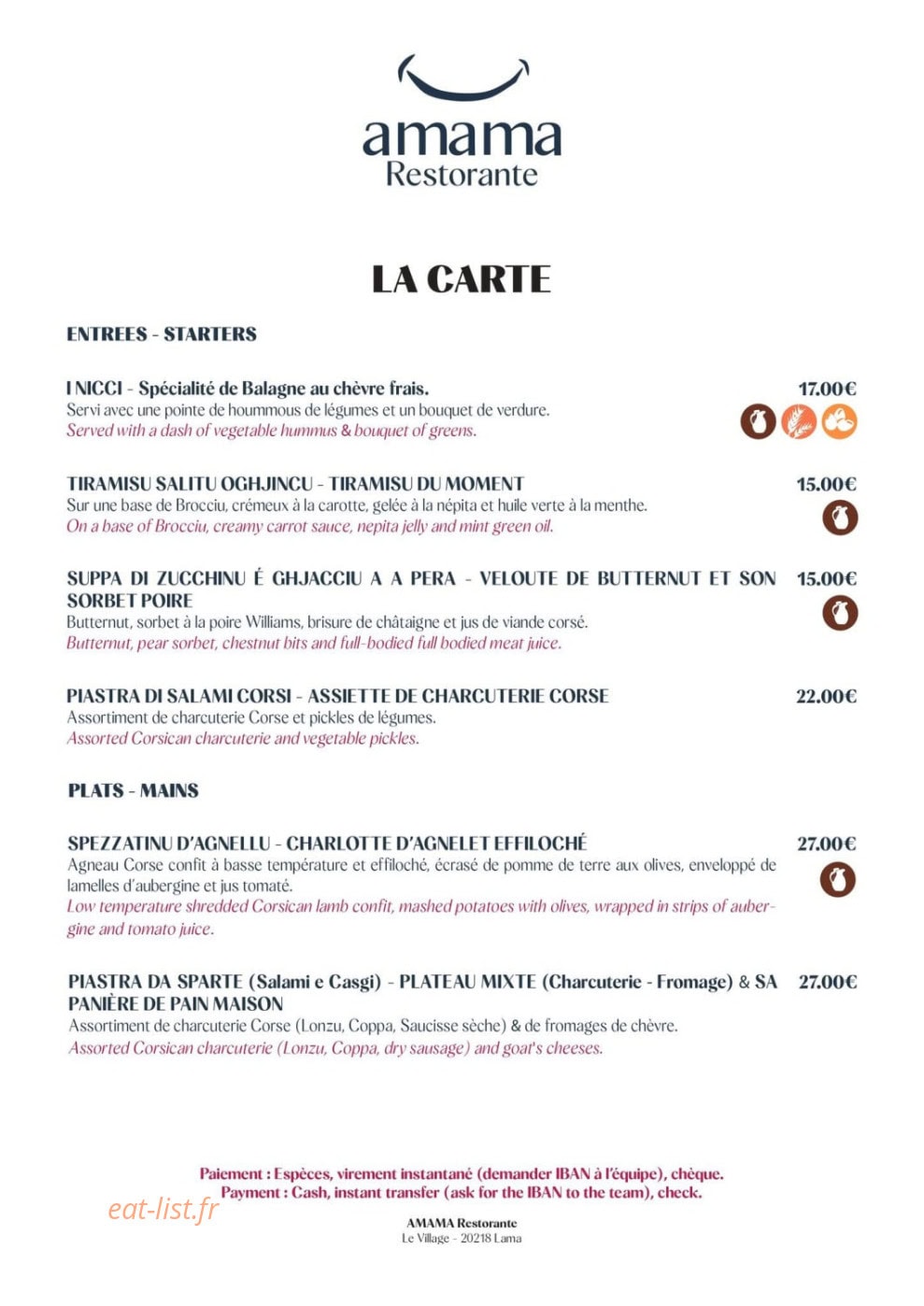 Amama — carte page 1