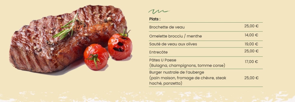 Auberge u paese — carte page 2