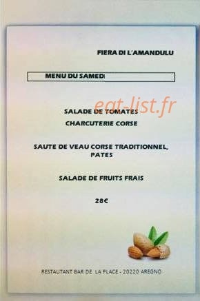 Bar de la place — carte page 1