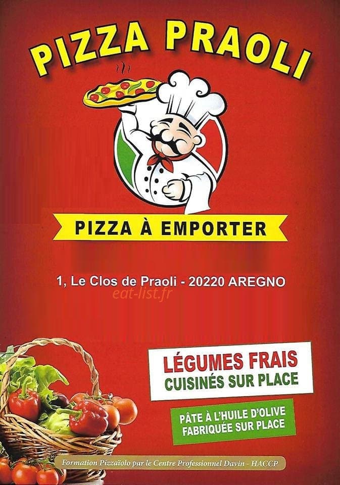 Pizza Praoli — carte page 1