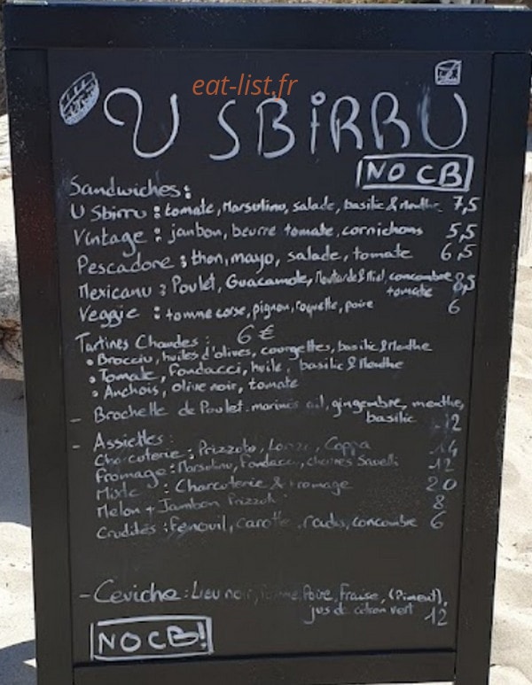 U Sbirru Beach — carte page 1