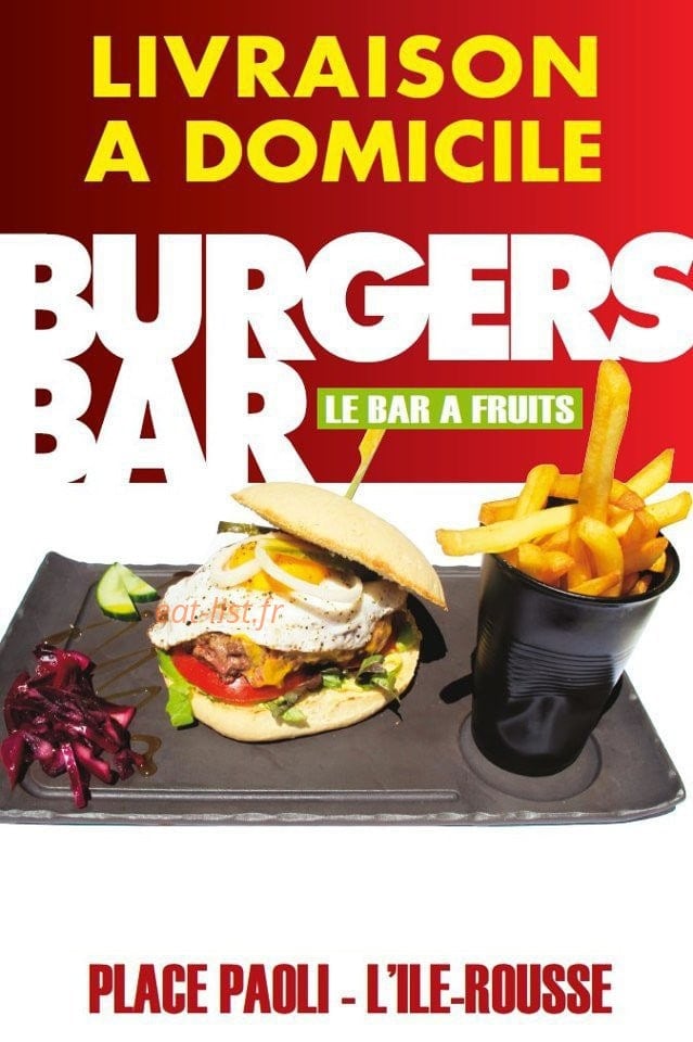 Burger & Bar à Fruits — carte page 1