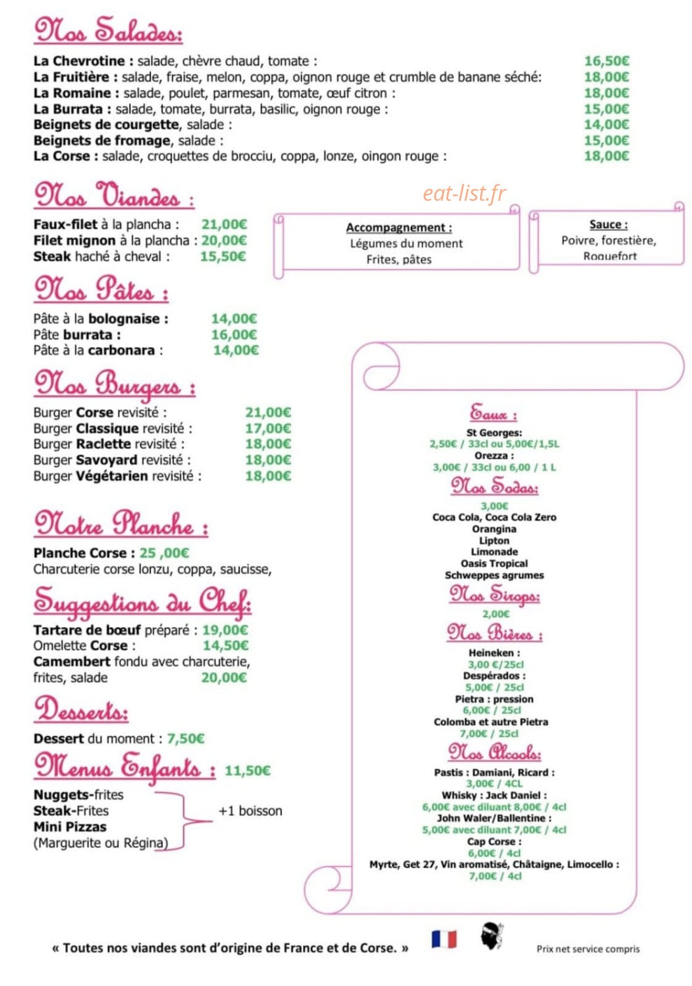 Chez Anaïs — carte page 2