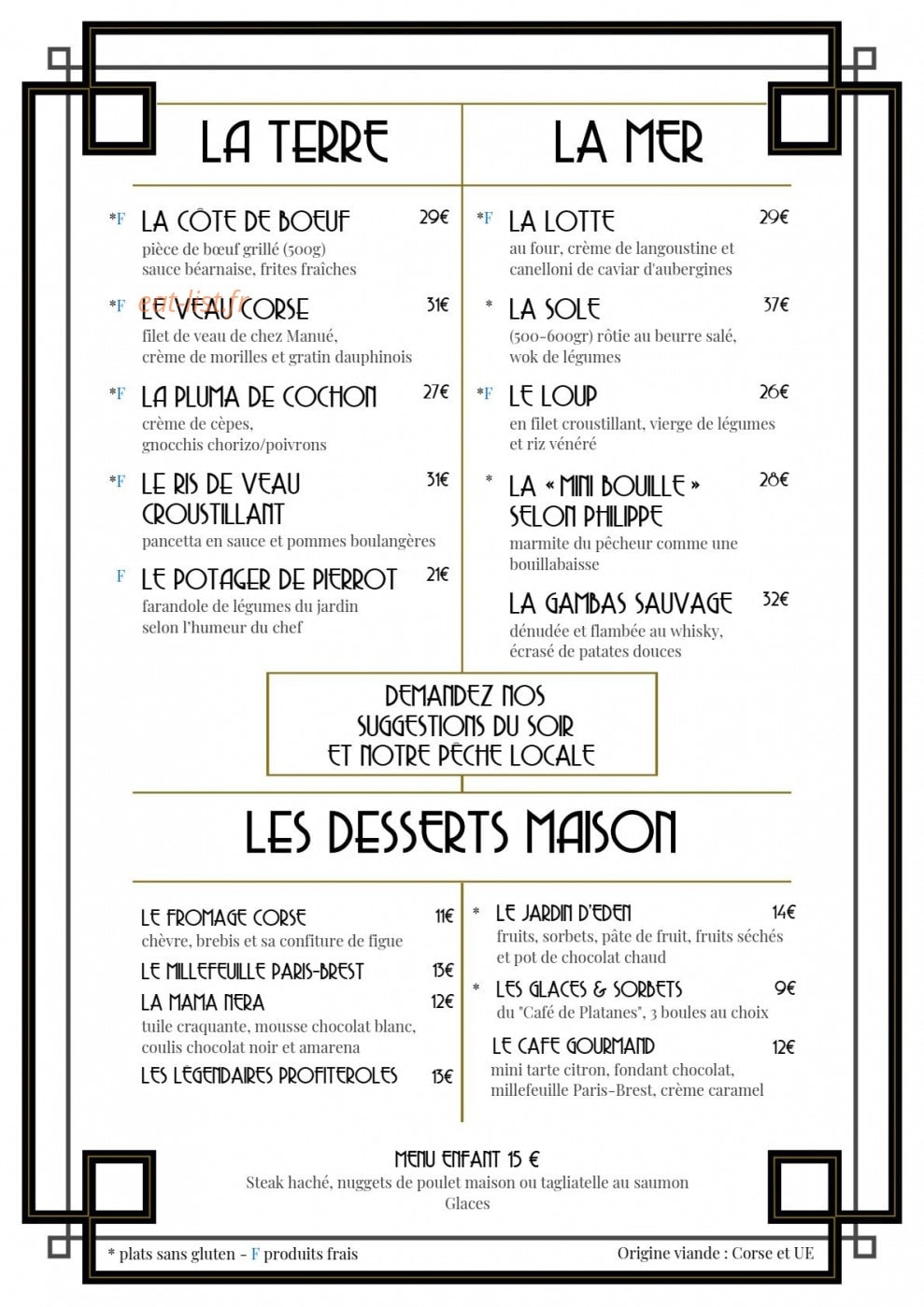 Chez Cyprien — carte page 2