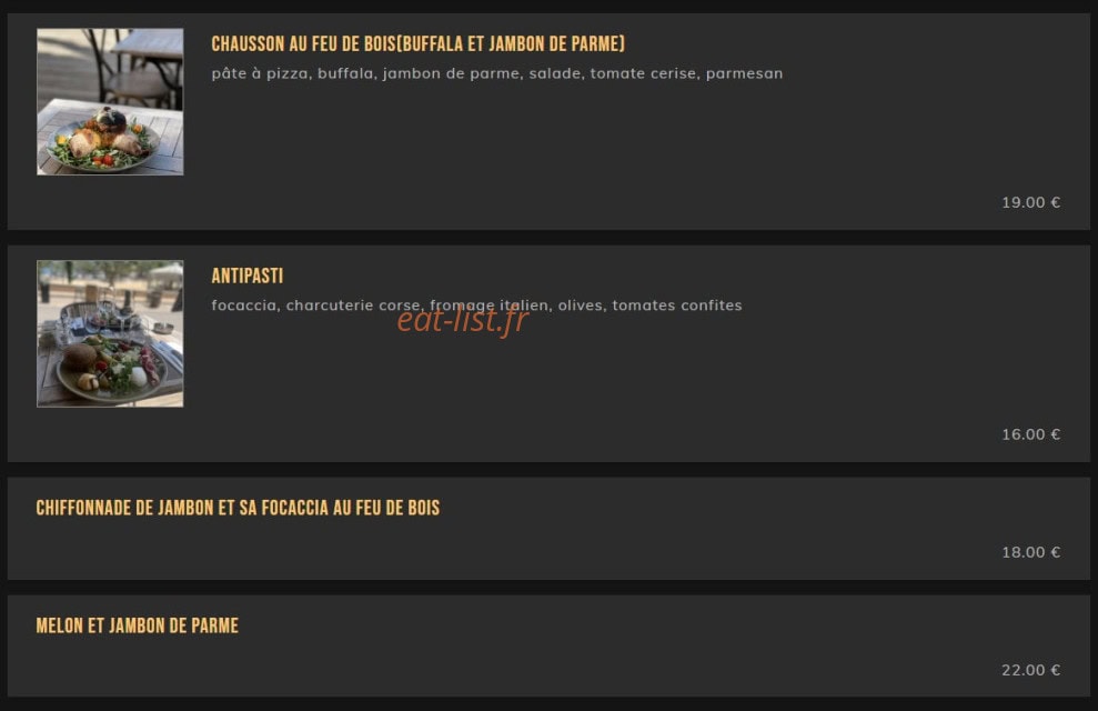La Cave bar à viandes — carte page 2