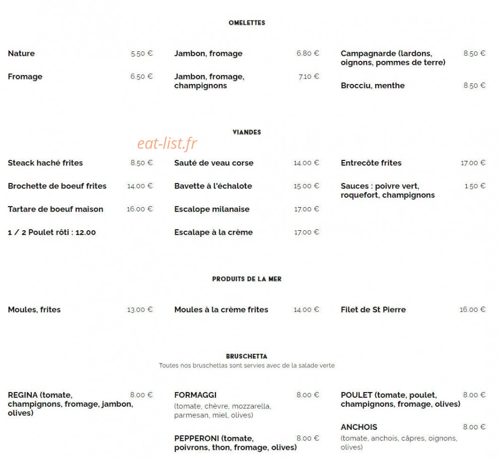 La Crêperie — carte page 3