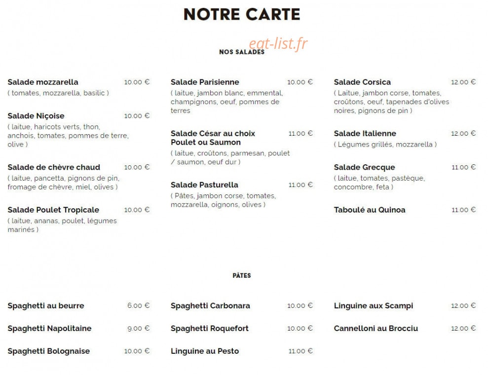 La Crêperie — carte page 2