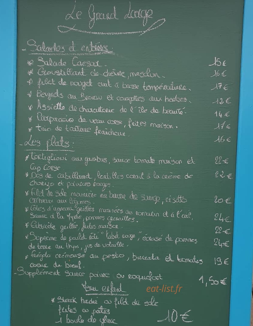 Le Grand Large — carte page 1