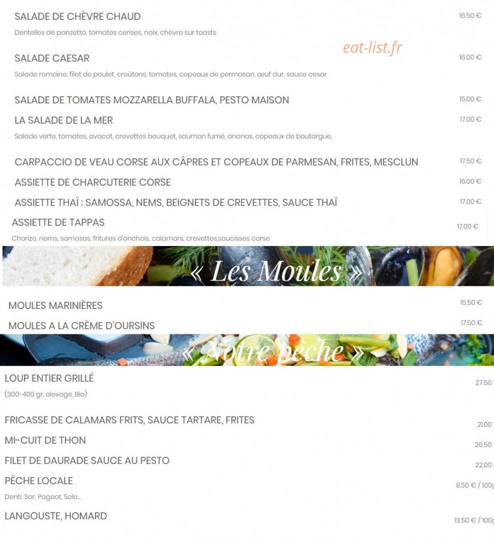 Le Marinella — carte page 1