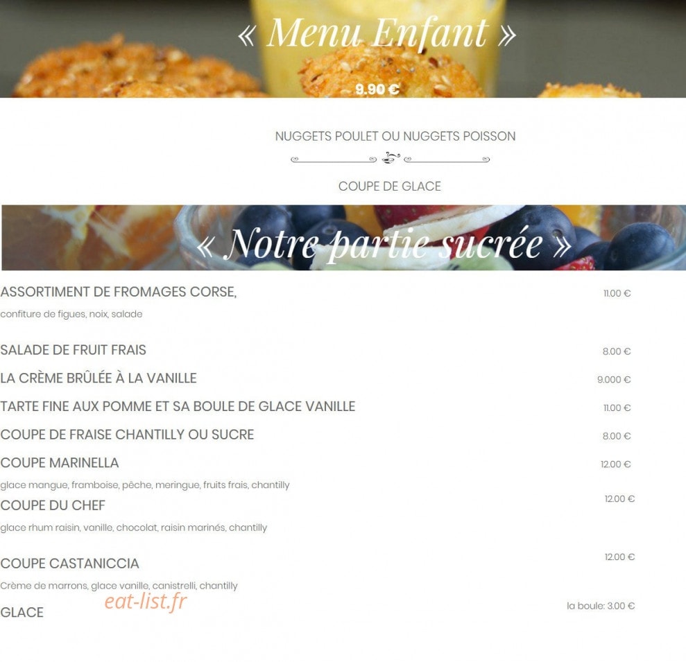 Le Marinella — carte page 3