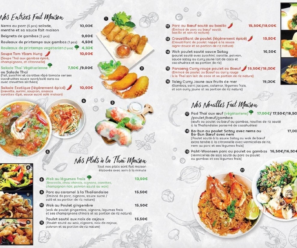 P'Tit Thaï — carte page 3