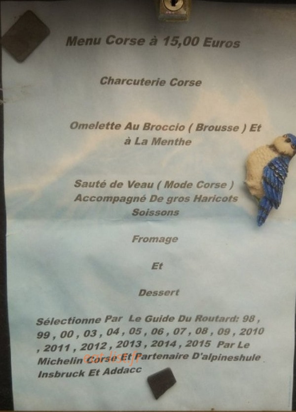 Le Bellevue — carte page 1