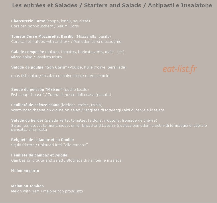 Le San Carlu — carte page 1