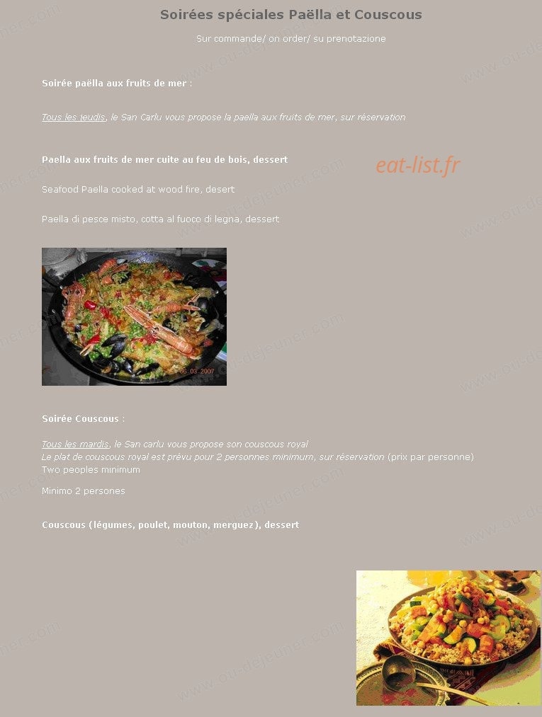 Le San Carlu — carte page 7