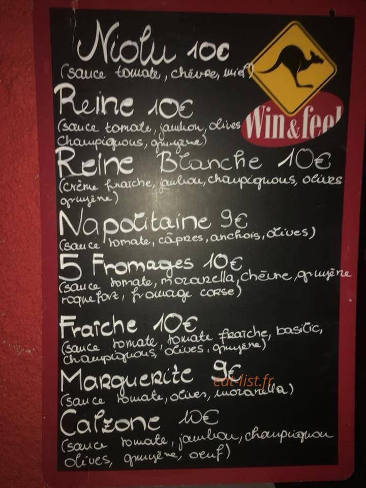 Lozzi Bar — carte page 1