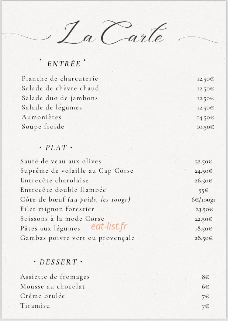 Le Belvedere — carte page 1