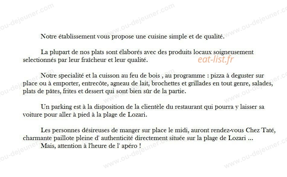 Hotel Les mouettes — carte page 1